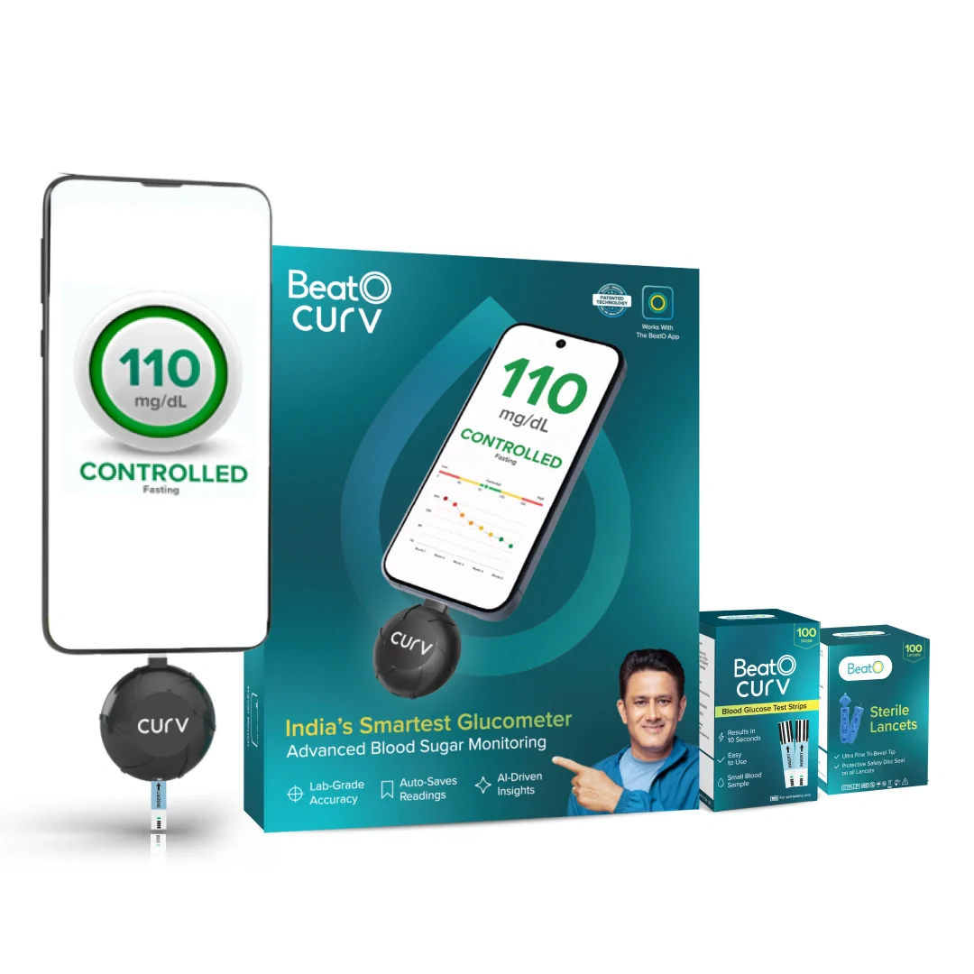 New BeatO CURV Glucometer FREE Strips & Lancets Type-C USB Connector | Android Only - Image 9