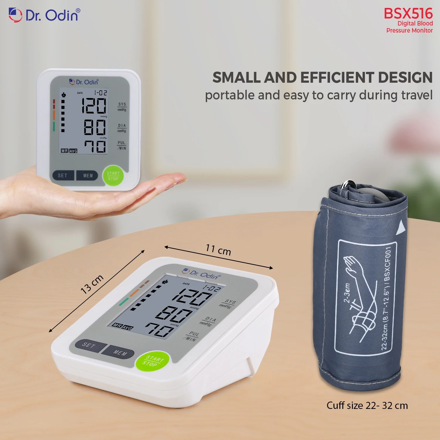 Dr. Odin BSX 516 Fully Automatic Digital BP Monitor - Image 4