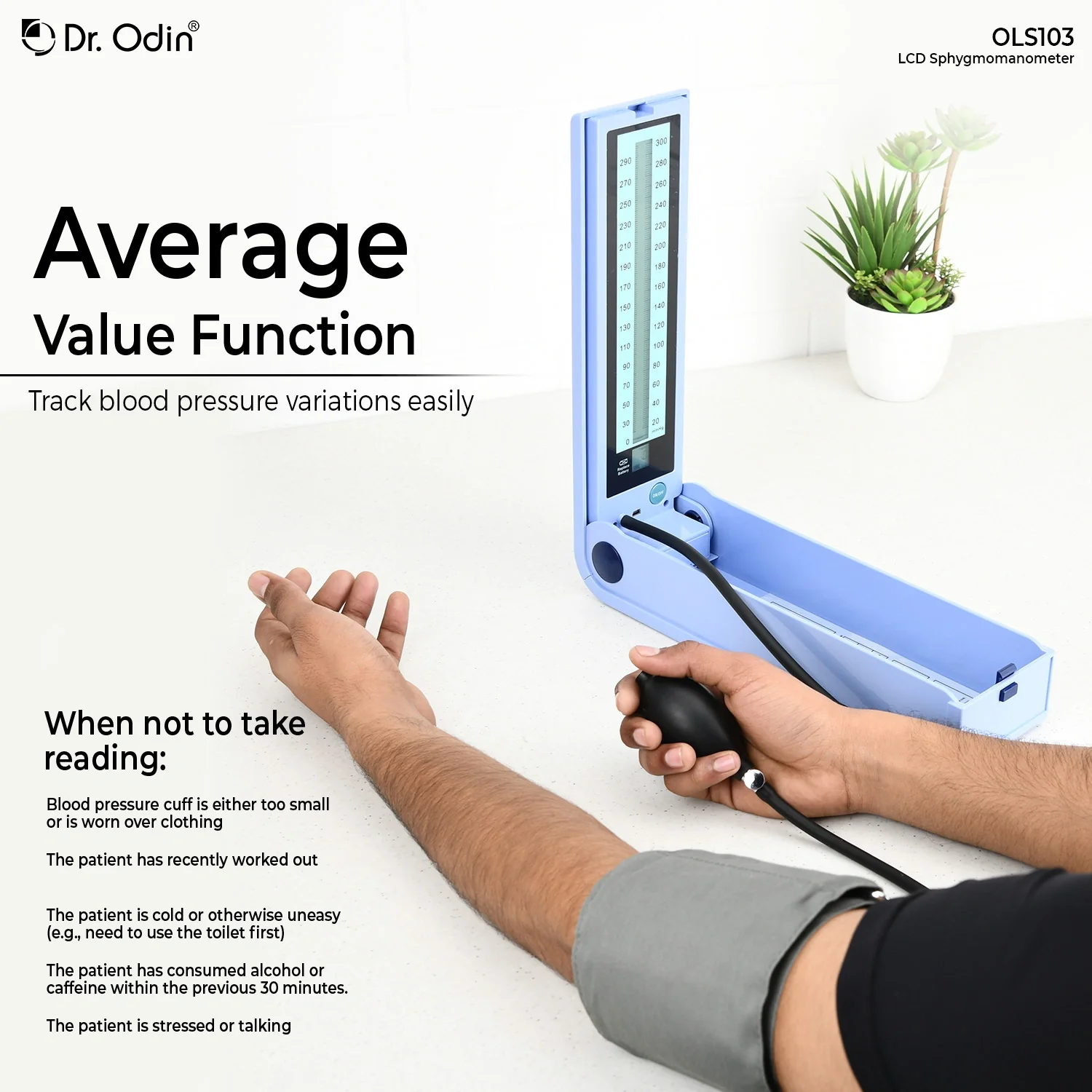 Dr. Odin LCD Mercury-Free Sphygmomanometer - BP Monitor OLS 103 - Image 3