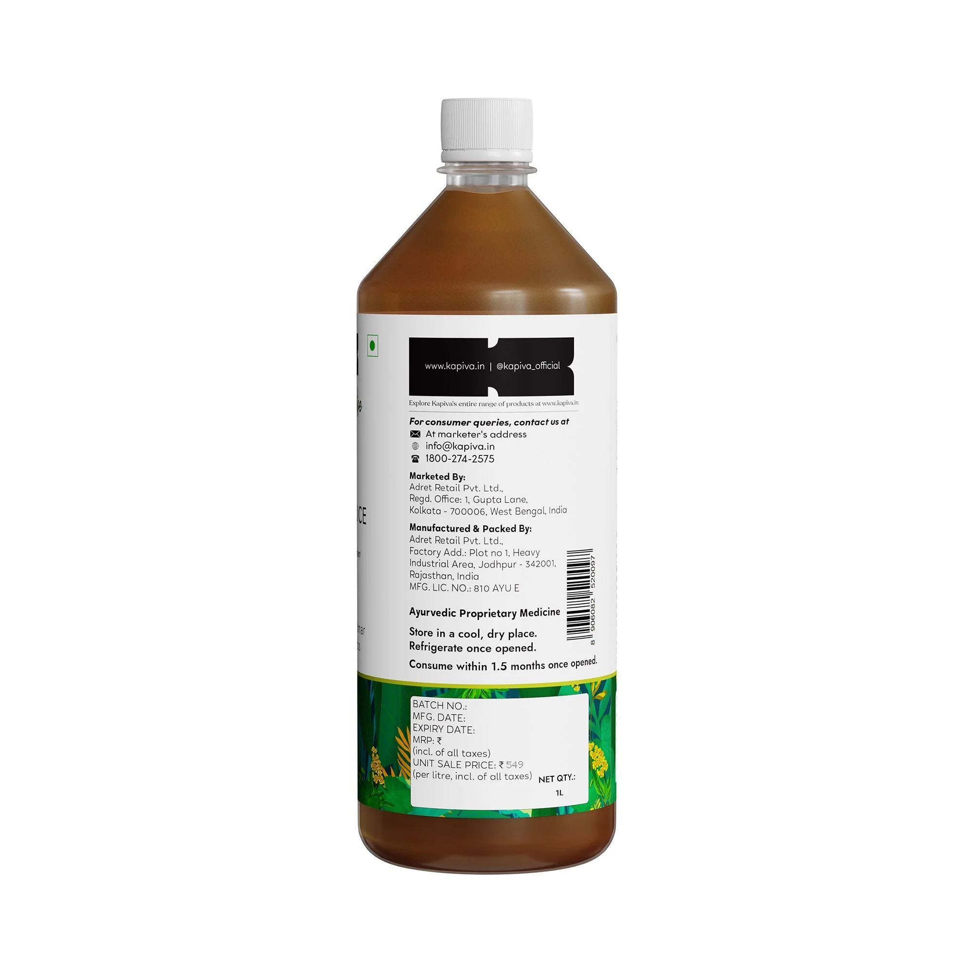 Kapiva's Get Slim For Weight Loss Management Ayurvedic Health Juice - 1L - Image 3