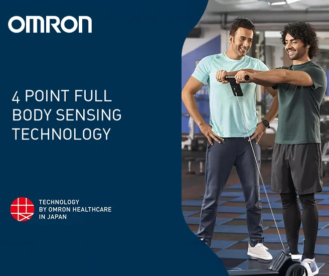 Omron New Karada Scan HBF 702T Digital Body Composition Monitor, Silver - Image 4