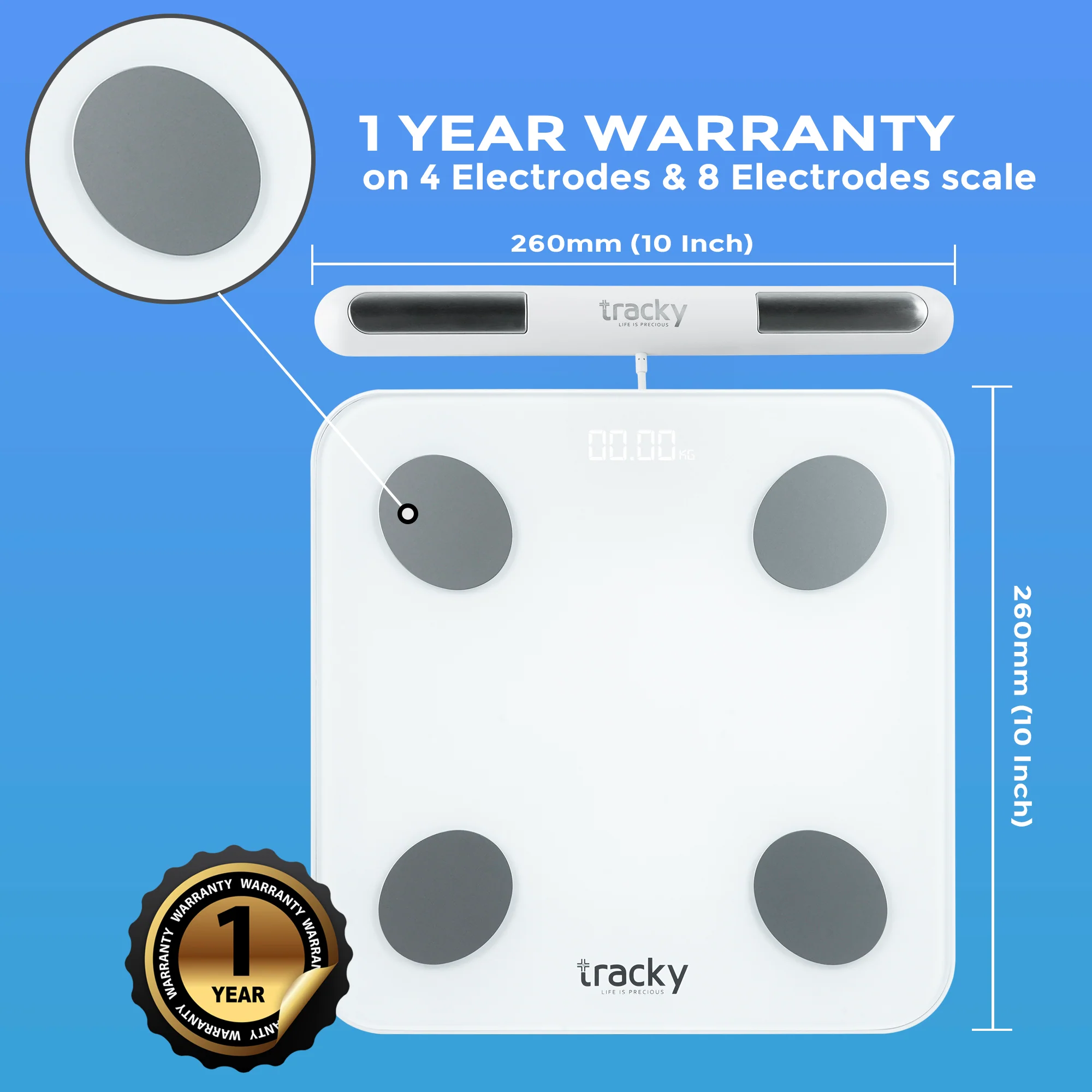 Tracky Advance Body Composition Scale with 8 Electrodes - Image 5